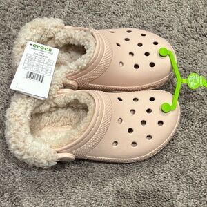 Crocs Classic Fleece Lined Clog Slip On Comfort Quartz Pink Size 7 Womens